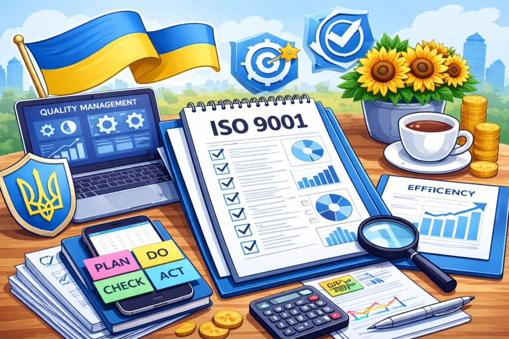 ISO 9001 для українського бізнесу: як зменшити виправлення помилок і втрати на процесах